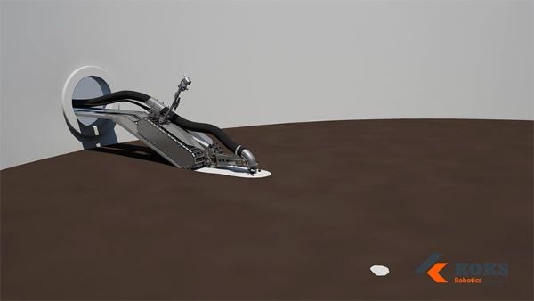 Use of a robot in an industrial basin